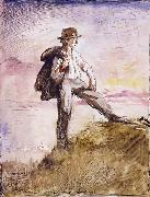 Sir William Orpen, Self-Portrait in the hills above Huddersfield